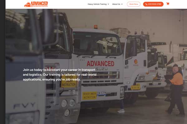Advanced Driver Training School website project by Clix4u