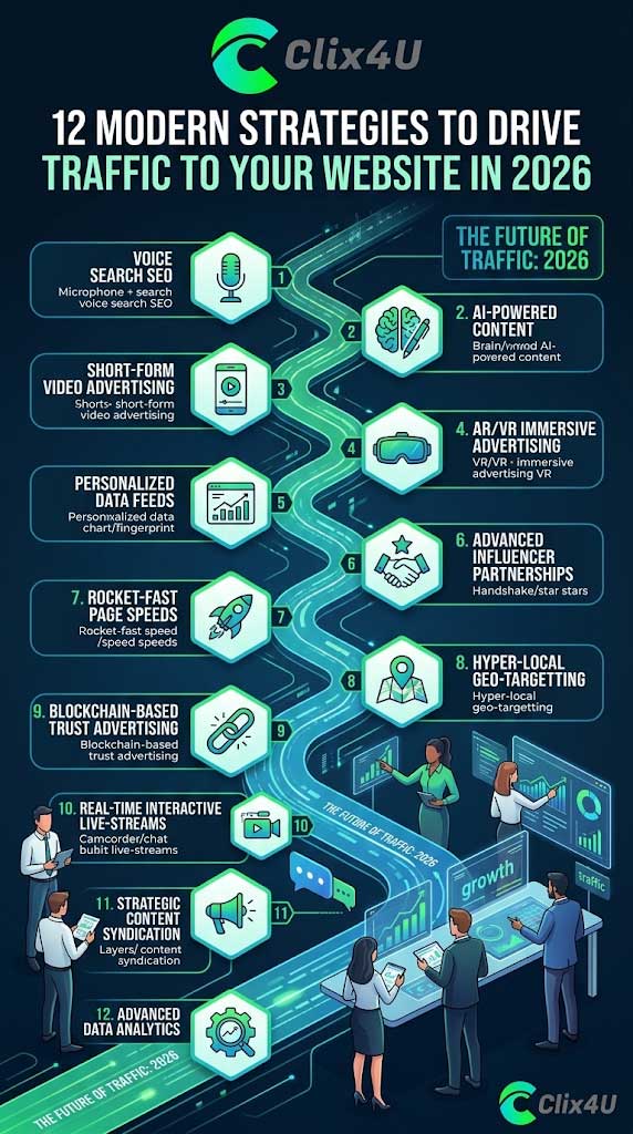 12 Modern Strategies to Drive Traffic to Your Website in 2026